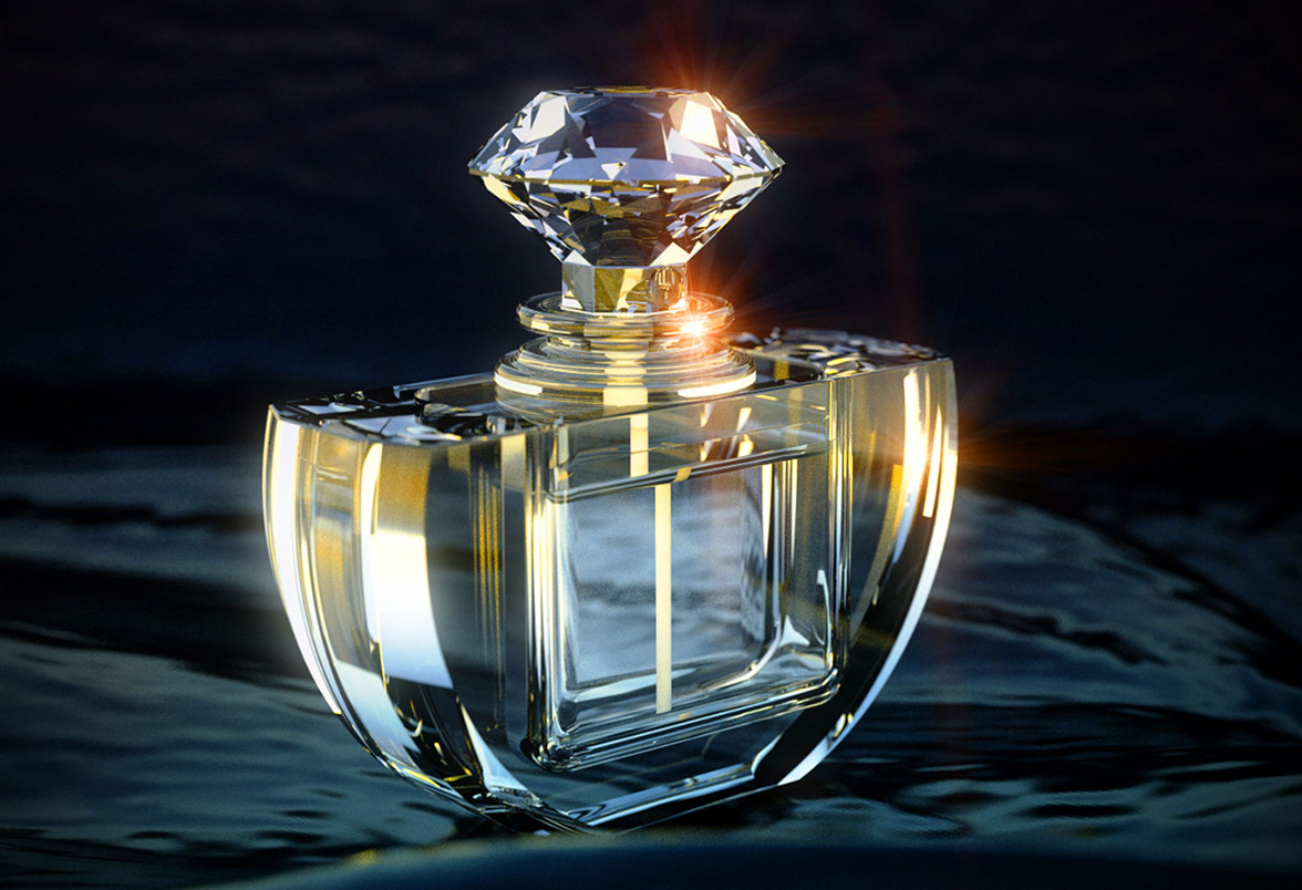 Perfumy - wizualizacja 3D